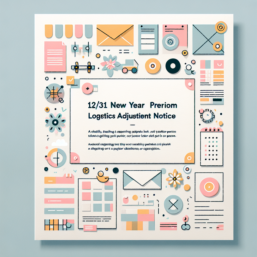 系統公告：12/31 跨年期間物流配送調整說明